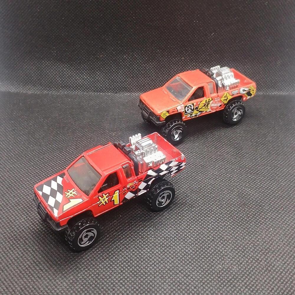 Lot of 2 Vintage 1987 Hot Wheels 3" Big Wheel Pickup Truck - Picture 2 of 6